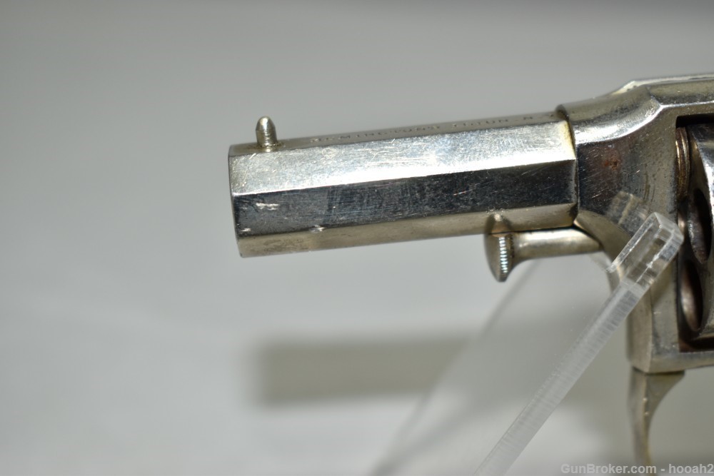 Wonderful Remington Rider Late Model Revolver Factory 32 Rimfire Nickel-img-7
