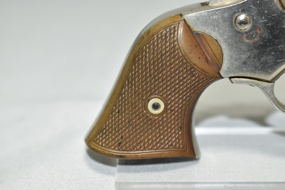 Wonderful Remington Rider Late Model Revolver Factory 32 Rimfire Nickel-img-2