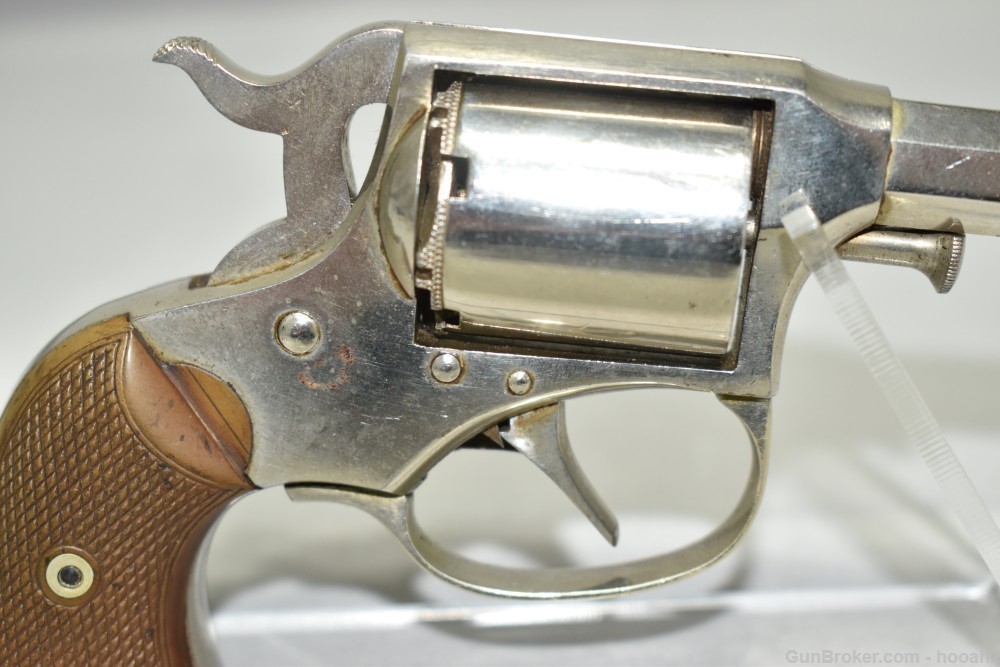 Wonderful Remington Rider Late Model Revolver Factory 32 Rimfire Nickel-img-3