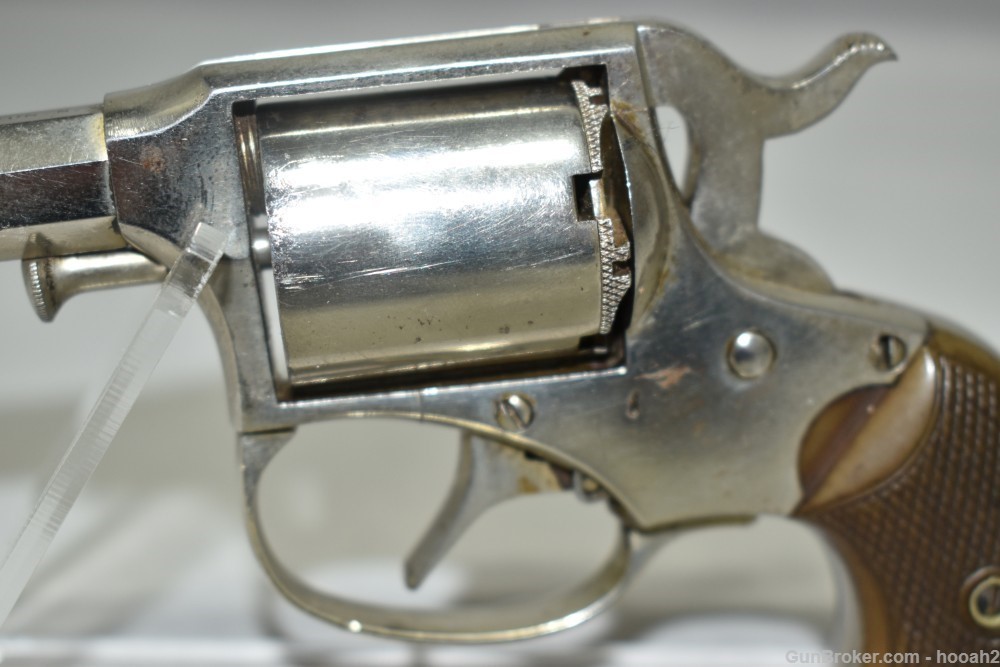 Wonderful Remington Rider Late Model Revolver Factory 32 Rimfire Nickel-img-6
