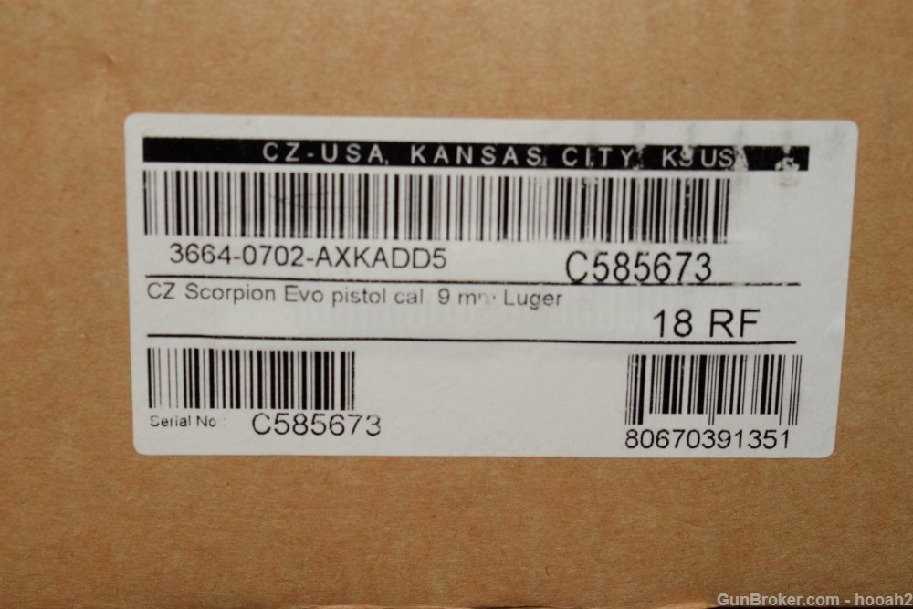 Nice CZ Scorpion EVO 3 S1 9mm Pistol W Upgrades Pakse & Box-img-39