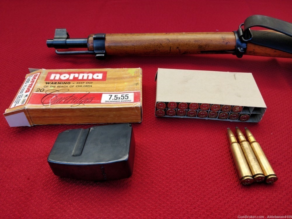 1945 Swiss K31 Straight Pull 7.5x55 with 20 Rounds-img-13