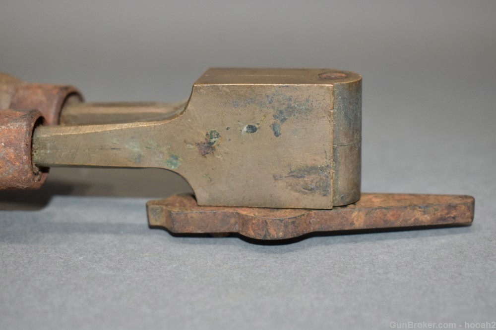 Vintage Unmarked Brass Single Cavity Bullet Mold .345" Diameter Round Nose-img-9