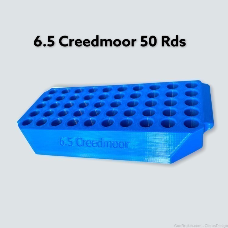 6.5 Creedmoor Reloading Block Tray Loading 50 Rd Multiple Colors Made in US-img-0