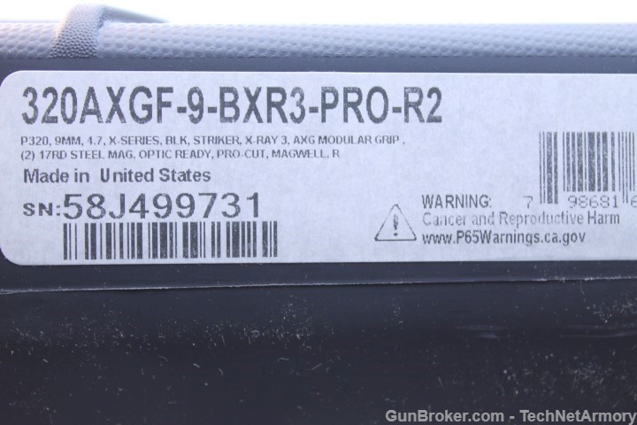 Sig P320 AXG 9MM 4.7" 17+1 320AXGF-9-BXR3-PRO-R2 SALE!-img-1
