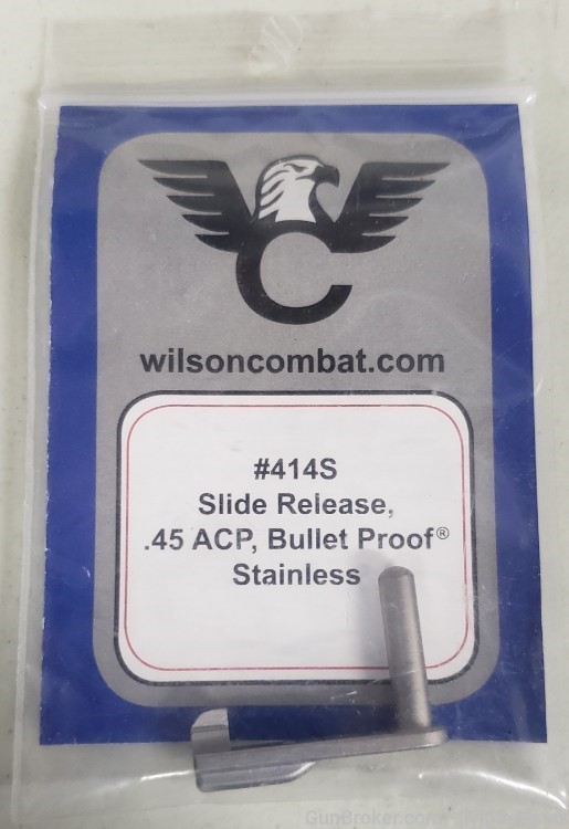 Wilson Combat 45acp bullet proof slide release stainless 414S-img-0