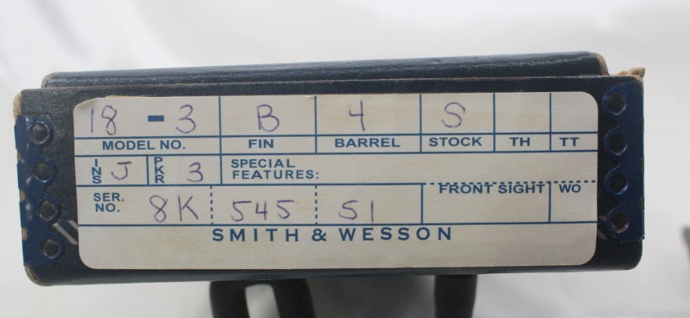 Smith & Wesson 18-3 Pinned 4" Barrel Revolver .22LR CTG W/BOX H13417-img-1