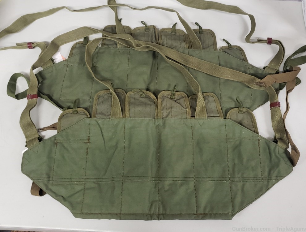 Chinese AK47 4 cell chest pouch holds 4-30rd mags lot of 2-img-1