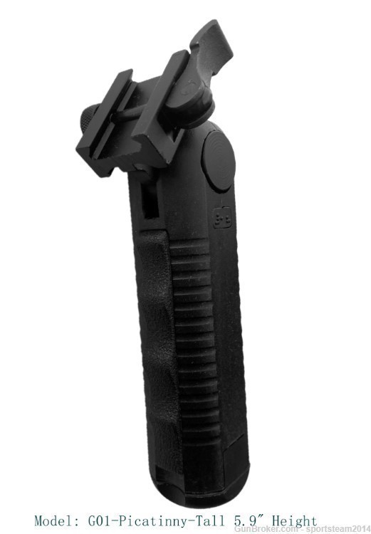 G01  TALL Quick Release 5-Position Foregrip +Egonomic Rubber Grip Picatinny-img-2