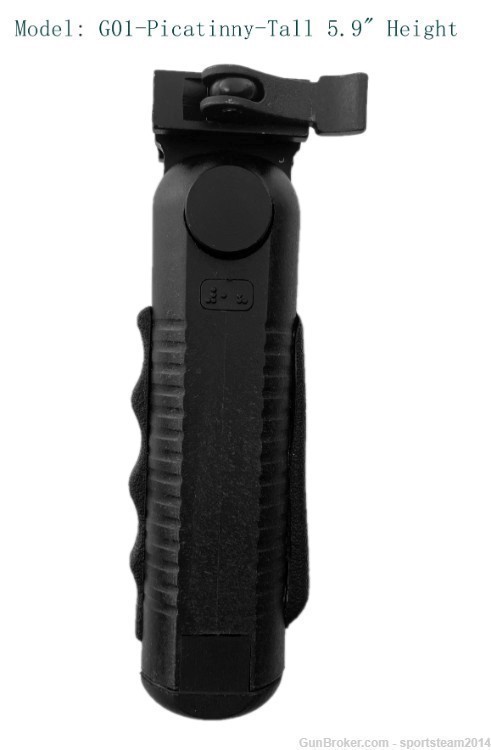 G01  TALL Quick Release 5-Position Foregrip +Egonomic Rubber Grip Picatinny-img-1