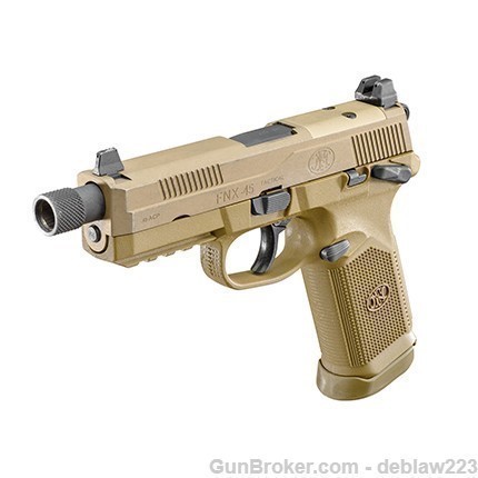 FN FNX-45 Tactical .45 FDE Threaded Pistol 15+1 LayAway Option 66968-img-1