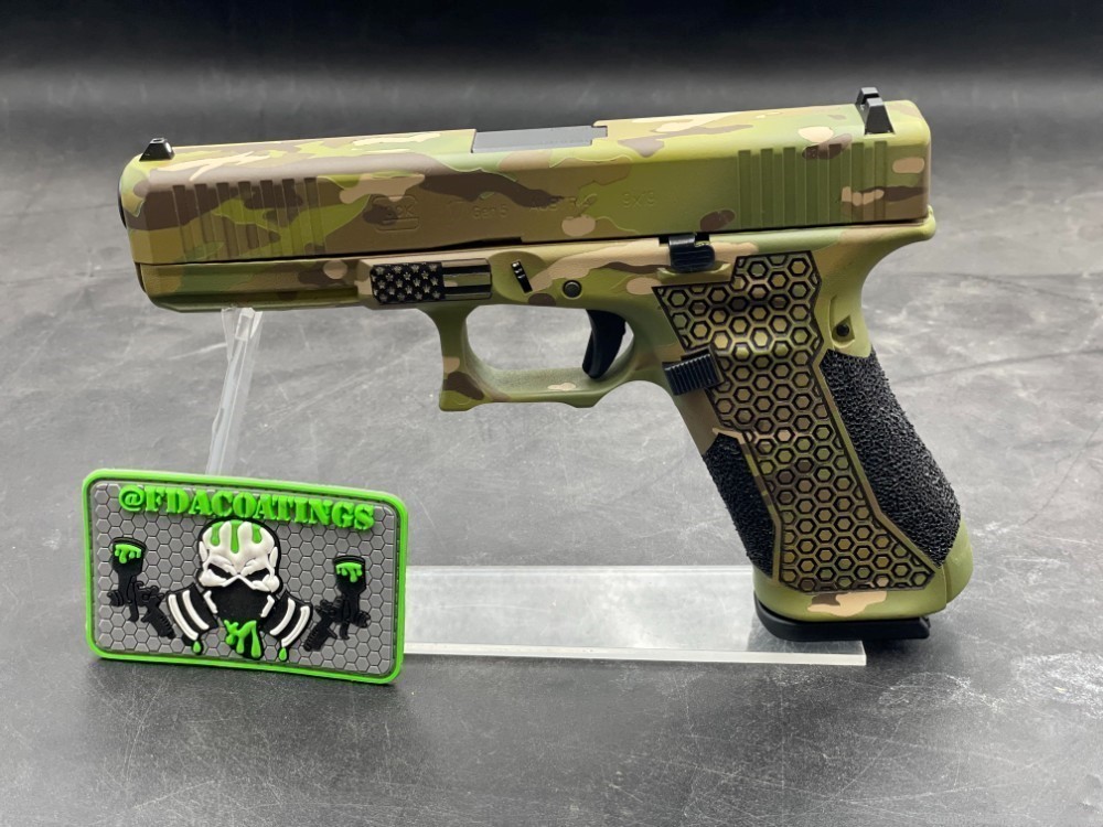 Custom Glock Multicam Cerakote- Laser Stippled Grips-img-0
