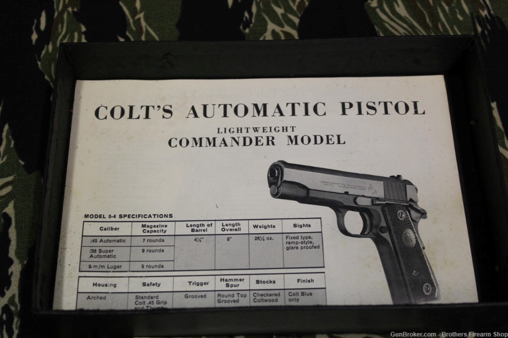 Colt Commander 38 Super, Factory Box, Original Paperwork, Unfired-img-3