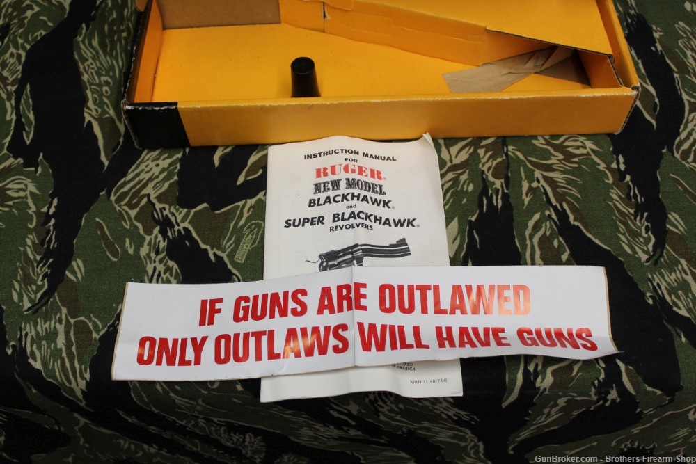 Ruger New Blackhawk 6.5" 357 Magnum Blued, Original box and Paperwork-img-1