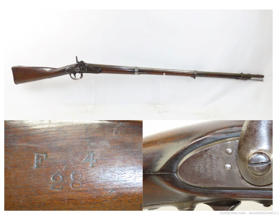 Antique U.S. REMINGTON/FRANKFORD Arsenal M1816 MAYNARD Conversion w/BAYONET-img-0