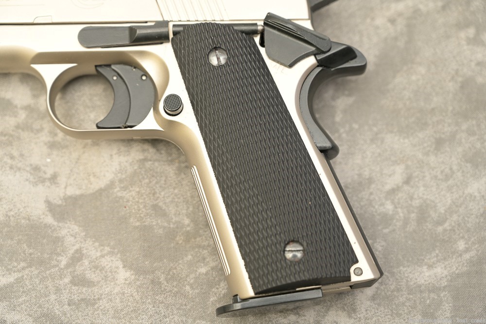 Colt 1911 .177 CO2 pellet pistol; NICKEL FINISH made in Germany-img-5