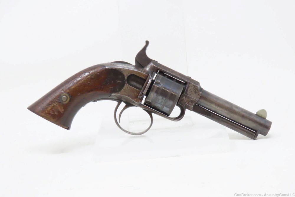 Late 1860s VERY RARE Antique JAMES WARNER .30 RF Cartridge POCKET Revolver -img-1