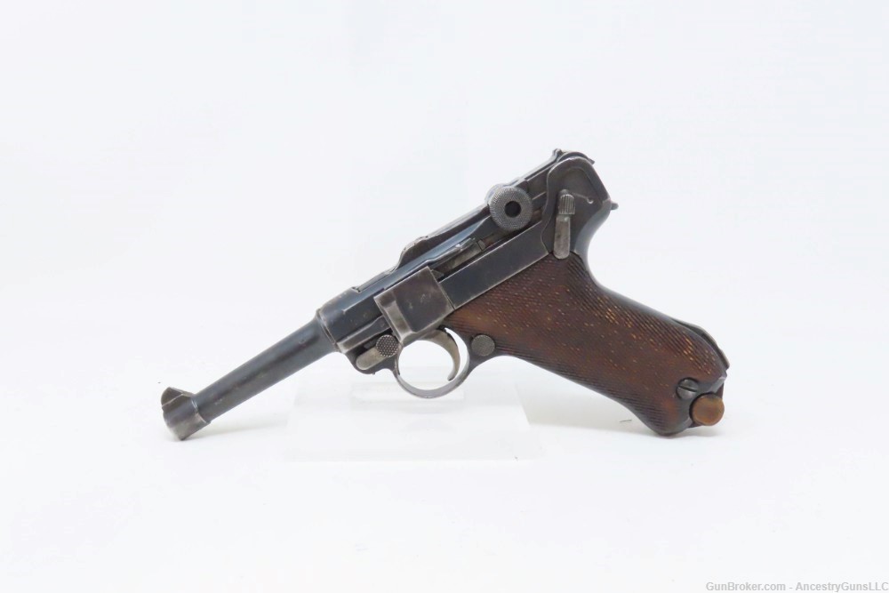 1918/1920 WORLD WAR I ERFURT Luger Double Date 9x19mm GERMAN POLICE-img-4