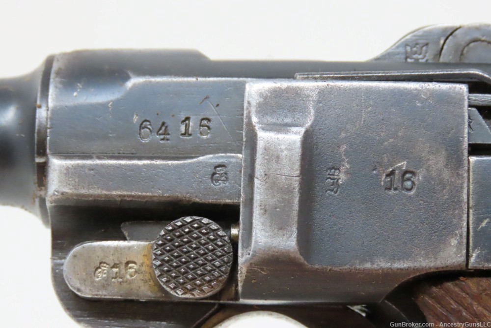 1918/1920 WORLD WAR I ERFURT Luger Double Date 9x19mm GERMAN POLICE-img-8