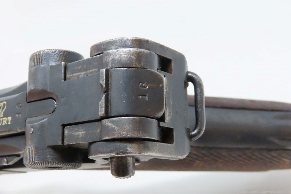 1918/1920 WORLD WAR I ERFURT Luger Double Date 9x19mm GERMAN POLICE-img-13