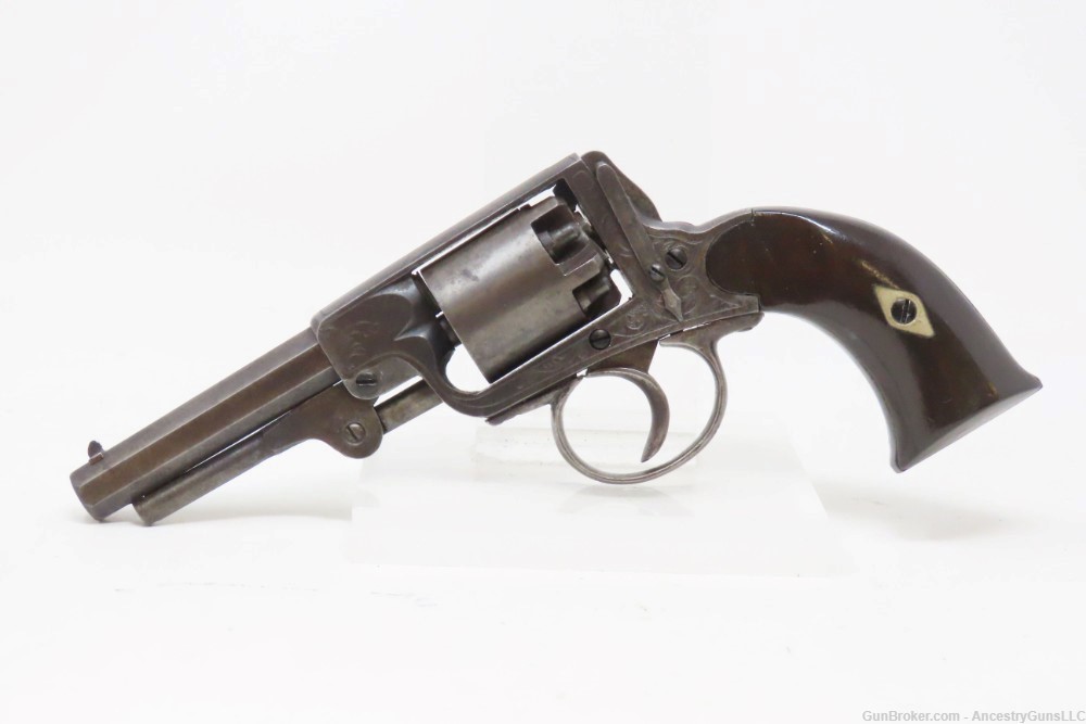 RARE Antique IXL NYC .31 Caliber DOUBLE ACTION Revolver CASED & ENGRAVED   -img-6