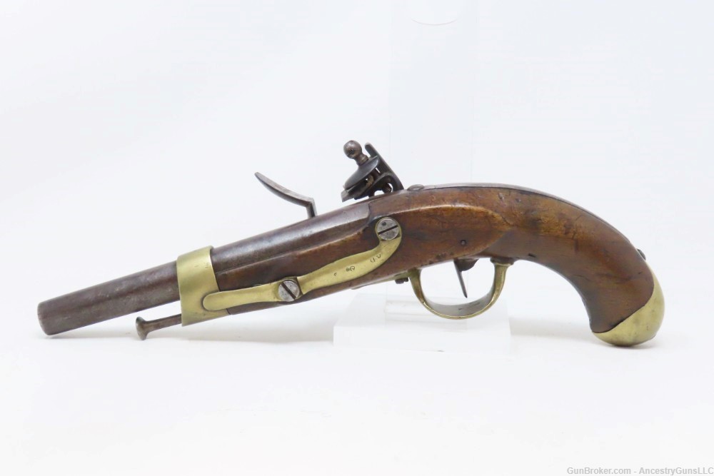 NAPOLEONIC WARS Era French MAUBEUGE Model An XIII Flintlock MILITARY Pistol-img-15