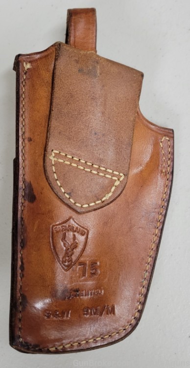 Safariland Smith & Wesson 9mm single stack leather holster right hand used-img-1