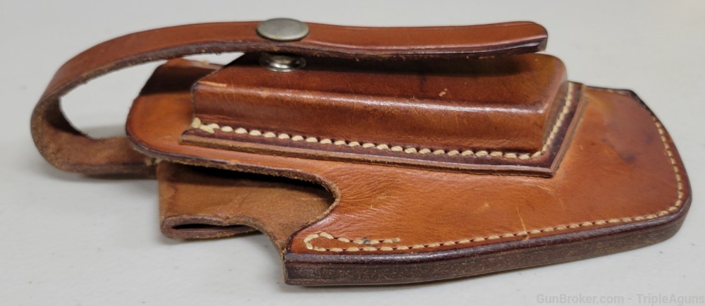 Safariland Smith & Wesson 9mm single stack leather holster right hand used-img-2