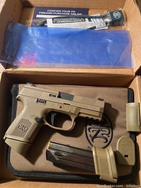 FN FNS-9c. FNS  FDE Frame FDE Slide 9mm  2 mags -img-0