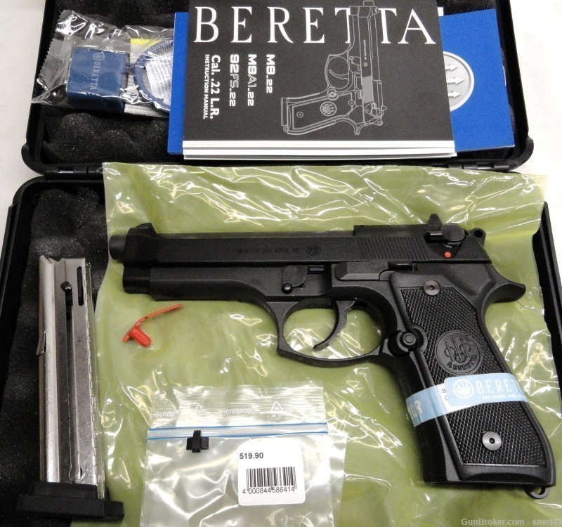 Beretta M9 22LR 4.9” Bruniton Slide Polymer Frame Ambi Safe 15+1 J90A1M9F19-img-2