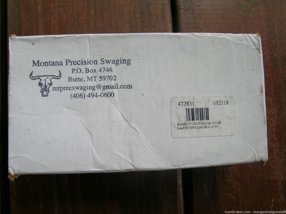Montana Precision Swaging Bullets (.512" Diameter) 515gr FN SPG Lube Box/50-img-0