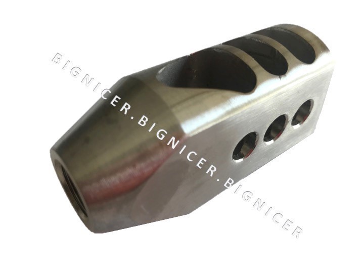 Tanker Style Steel Muzzle Brake for AR10 .308 300 Blackout 5/8x24 Thread-img-1
