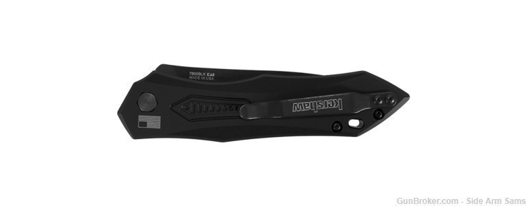 Kershaw “Launch 6” Blk Handle Blk 3.75 Drop Pt. Blade Auto Knife- FREE SHIP-img-2
