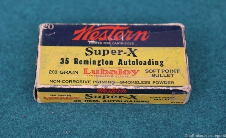 Vintage Western Super X 35 Remington Autoloading Ammo-img-0