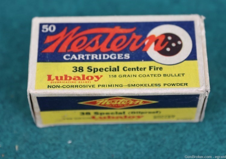 Western Lubaloy 38 special 158 grain one box ammo /vintage Bullseye-img-0