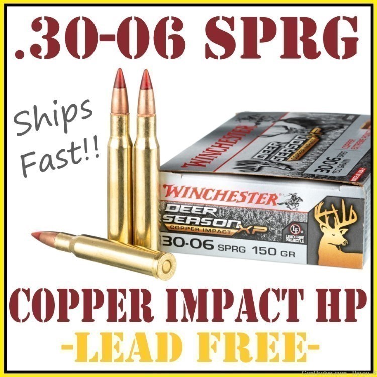 20rds Winchester Deer Season XP™ .30-06 SPRG 150gr BTHP X3006DSLF FAST SHIP-img-0