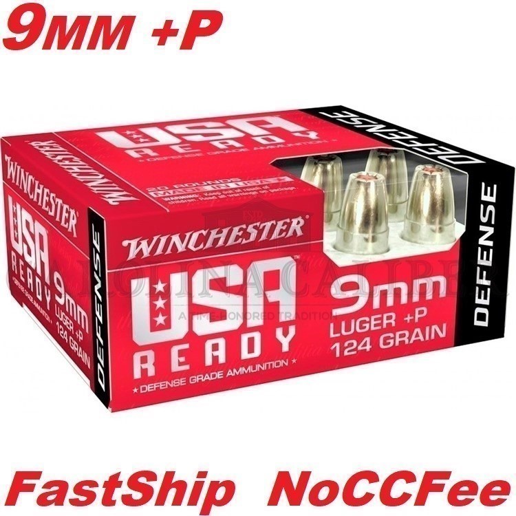 9MM WINCHESTER RED9HP +P 124GR HEX-VENT HP USA READY DEFENSE-img-0