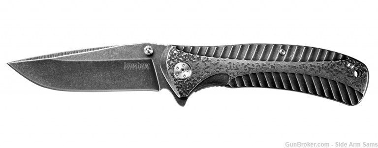 Kershaw “Starter” Black Wash Handle, 3.4 Blade-Manual Folder-FREE SHIPPING-img-0