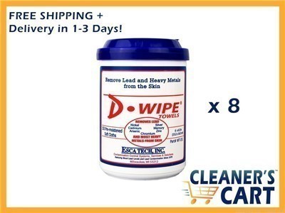 D-LEAD D-WIPE Towels, 150 ct, Case of 8 canisters, WT-150