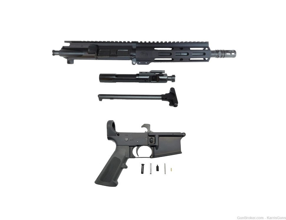 AR-15 8.5" 300AAC Blackout Pistol Upper With 7075 Aluminum Assembled Lower -img-0