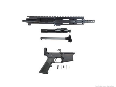 AR-15 8.5" 300AAC Blackout Pistol Upper With 7075 Aluminum Assembled Lower 