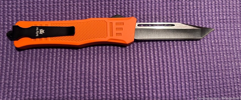OTF Tanto Blade Automatic Pocket Knife Orange -img-2