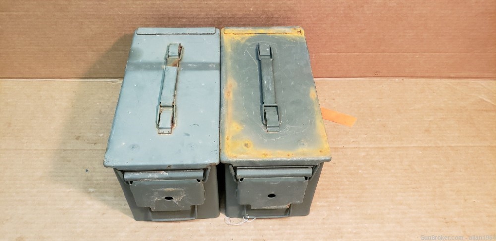 50 cal Surplus Ammo Cans Empty Good Seal M2A2 / M2A1 (2 cans)-img-0