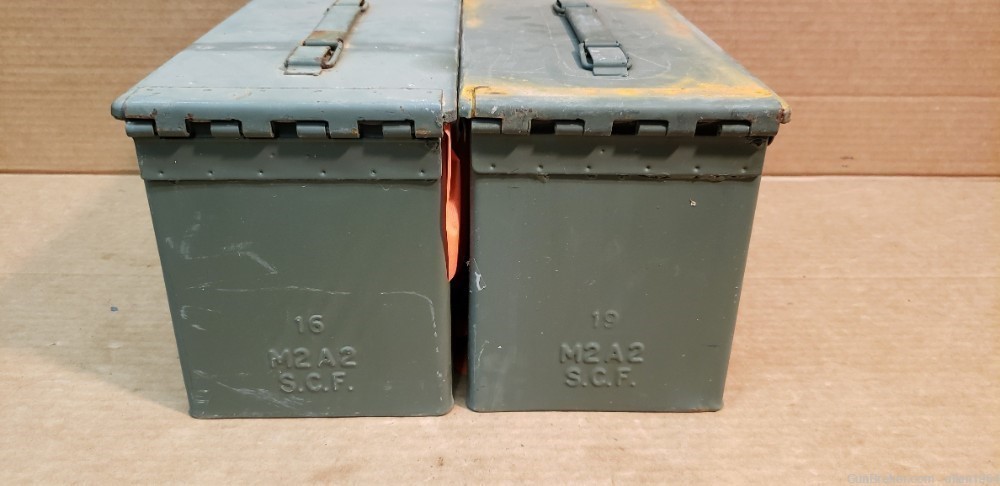 50 cal Surplus Ammo Cans Empty Good Seal M2A2 / M2A1 (2 cans)-img-1