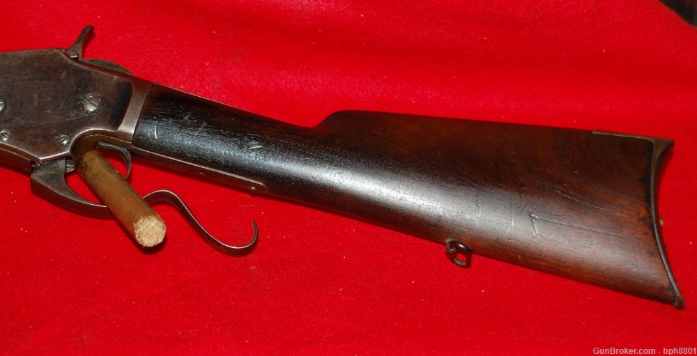 Antique Kennedy Rifle in 44 Cal CF 44-40 Octagon Barrel S Lever -img-10
