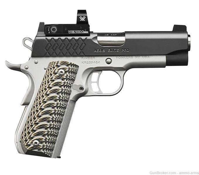 Kimber Aegis Elite Pro OI 9mm 4" Silver / Black Vortex Venom 3000354-img-1