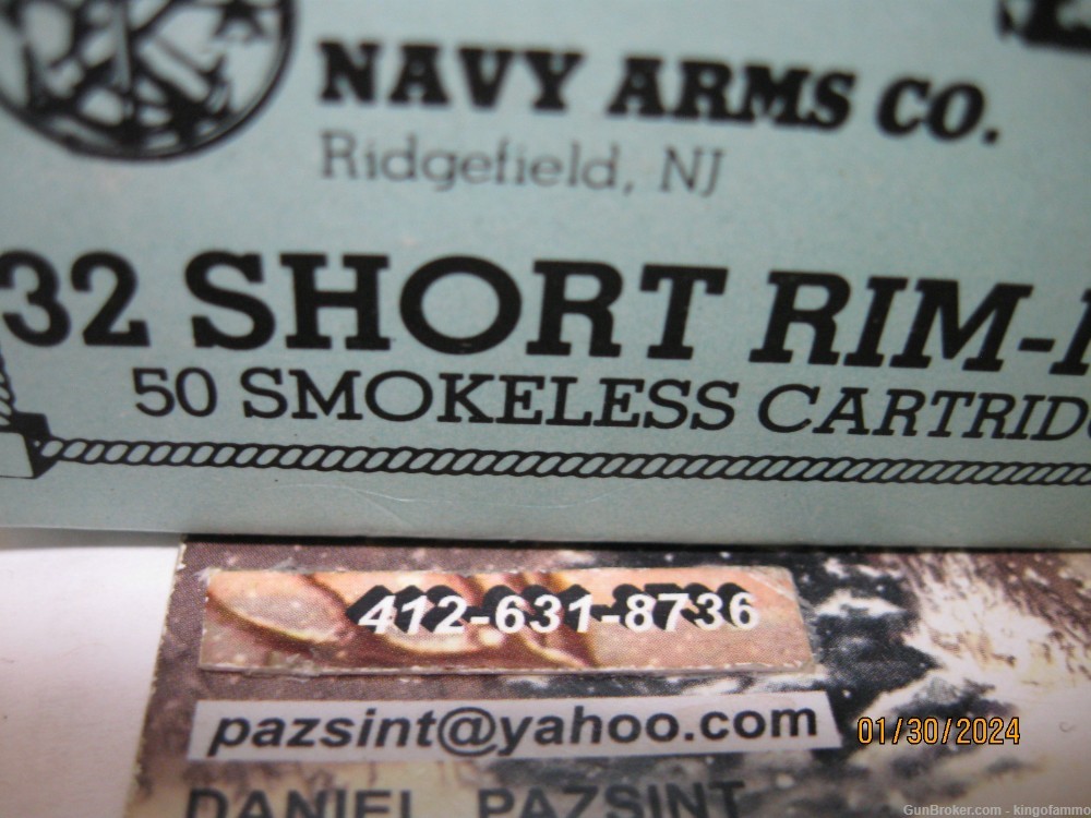 Rare Now Full Minty 32 SHORT RIMFIRE 50 rd Navy Arms Box  RF Ammo; more too-img-4