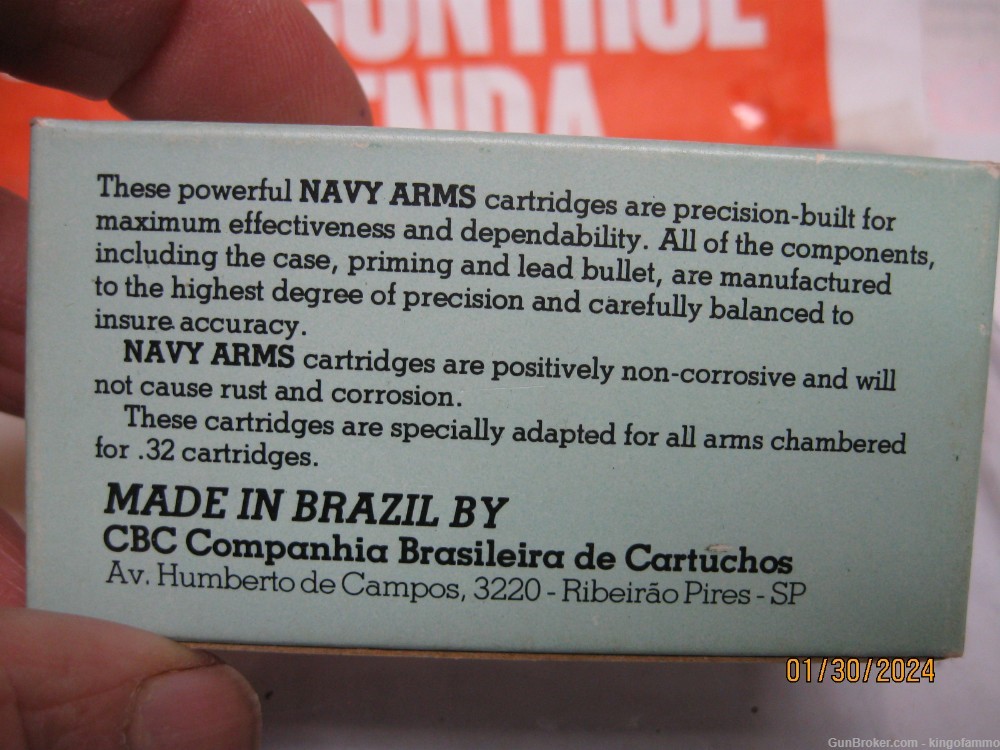 Rare Now Full Minty 32 SHORT RIMFIRE 50 rd Navy Arms Box  RF Ammo; more too-img-3