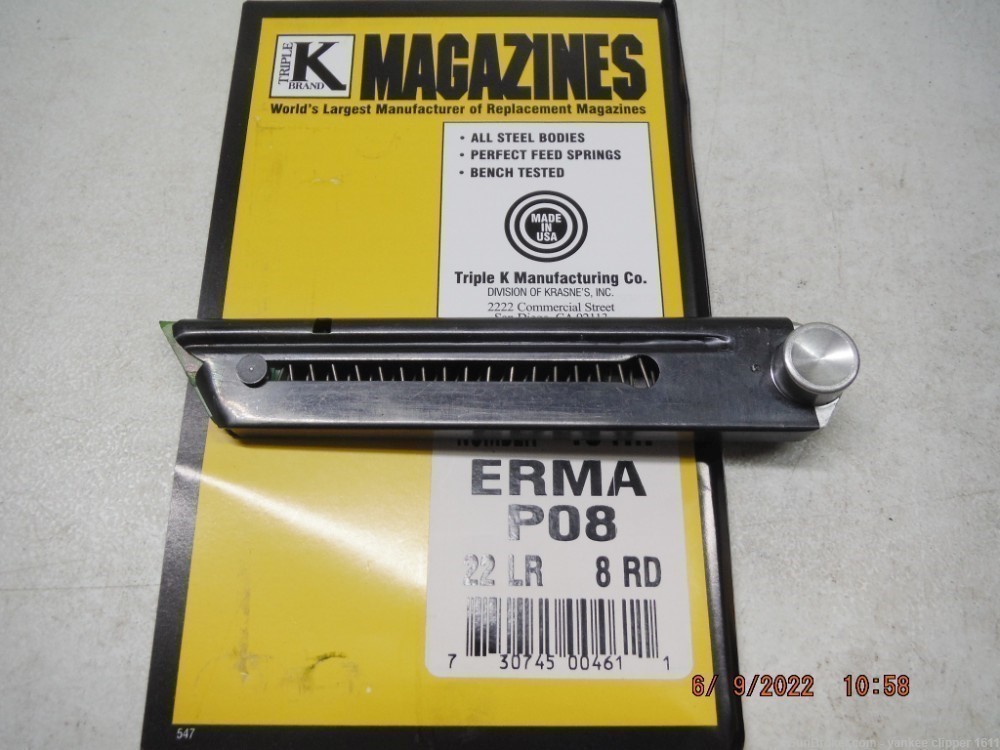 ERMA P08 22 Magazine 8RD LA22 P-08 22LR MAGAZINE-img-0