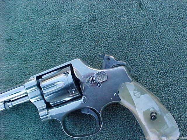SMITH & WESSON S&W 32L Hand Ejector Nickel Revolver WWll Grips P51 Mustang-img-9